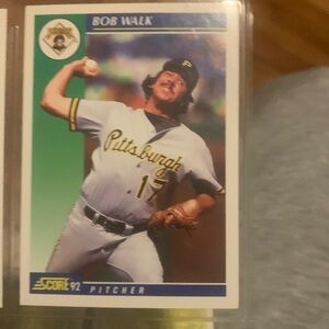 Bob walker baseball card 1992/ score card